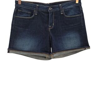 Big Star Womens 30 Mid Rise Dark‎ Wash Denim Jean Shorts